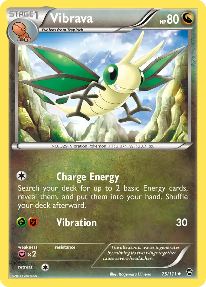 Vibrava (75/111) [XY: Furious Fists] - Pokemon Single