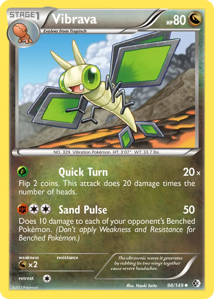 Vibrava (98/149) [Black & White: Boundaries Crossed] - Pokemon Single