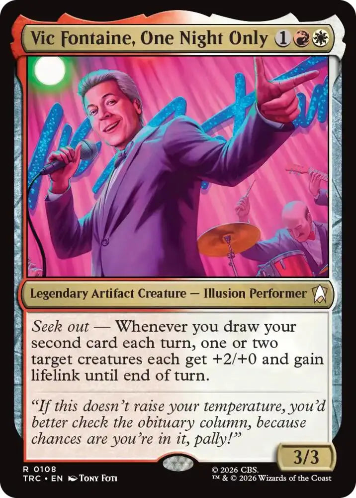 Vic Fontaine, One Night Only (Surge Foil) (108) [Star Trek Commander]
