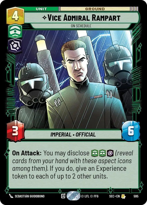 Vice Admiral Rampart - On Schedule (Foil) (595) [Secrets of Power]