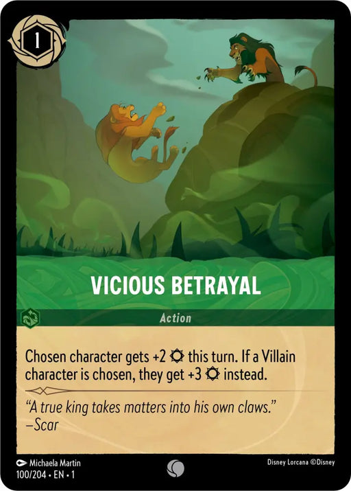 Vicious Betrayal (100/204) [The First Chapter] - Lorcana Single