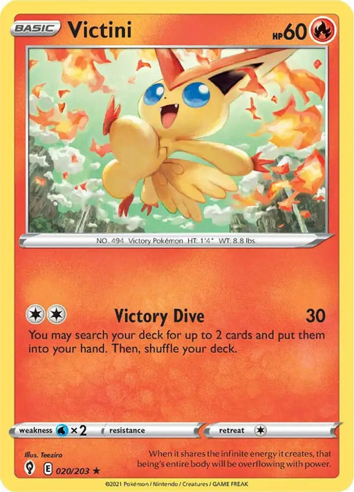 Victini (020/203) [Sword & Shield: Evolving Skies] - Pokemon Single
