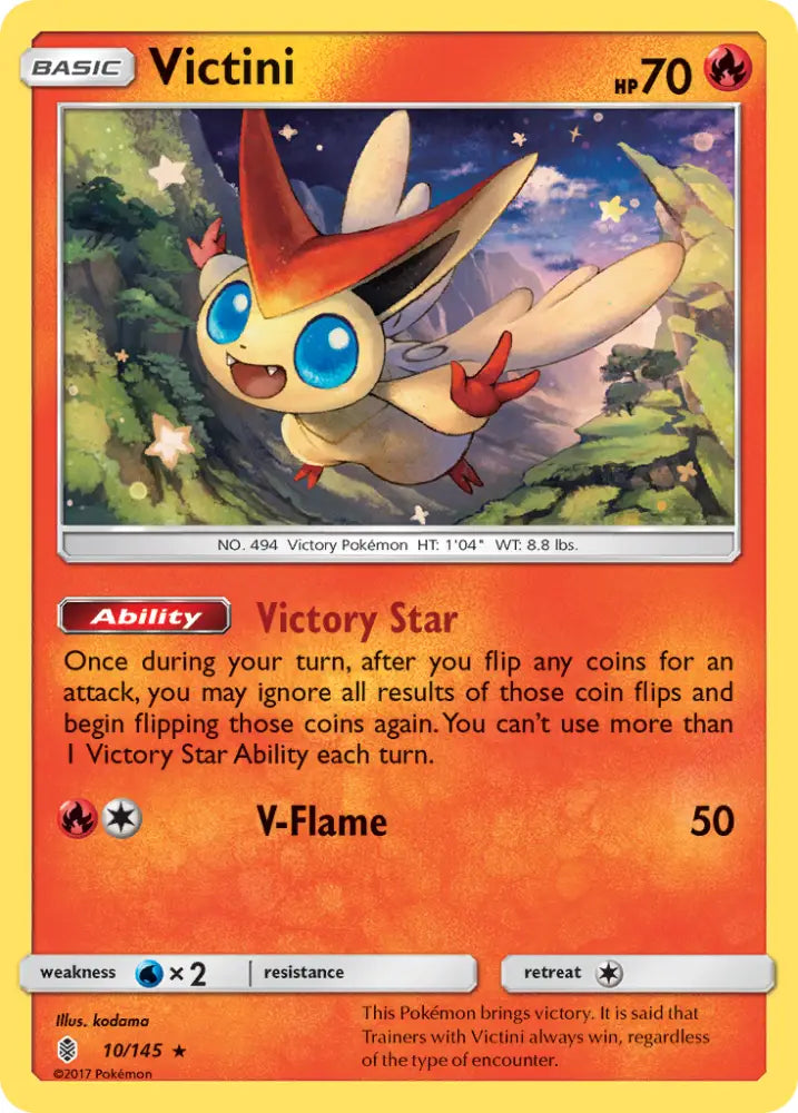 Victini (10/145) [Sun & Moon: Guardians Rising] - Pokemon Single