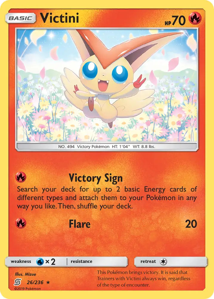 Victini (26/236) [Sun & Moon: Unified Minds] - Pokemon Single