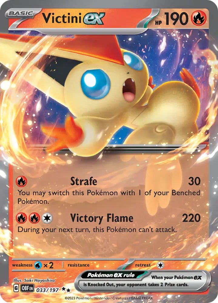 Victini ex (033/197) [Scarlet & Violet: Obsidian Flames] - Pokemon Single