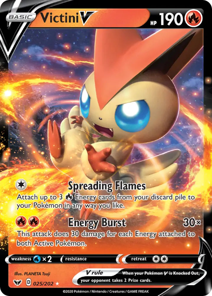Victini V (025/202) [Sword & Shield: Base Set] - Pokemon Single