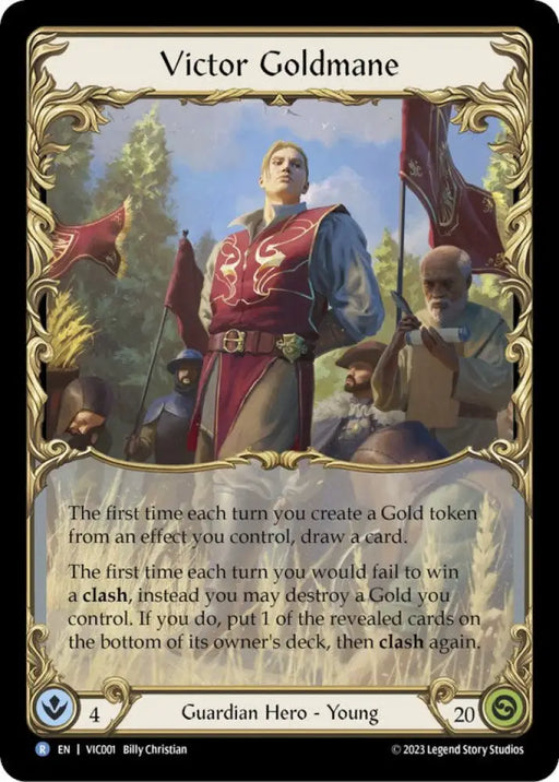 Victor Goldmane [Heavy Hitters] (Victor Blitz Deck) Rainbow Foil - Flesh And Blood Single