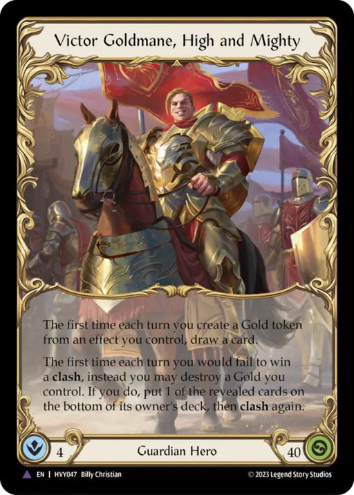 Victor Goldmane High and Mighty (Marvel) [Heavy Hitters] Cold Foil - Flesh And Blood Single