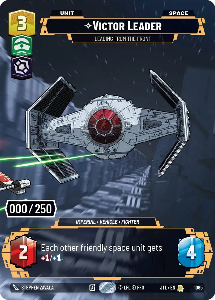 Victor Leader - Leading from the Front (Serialized) (1095) [Jump to Lightspeed] - Star Wars: Unlimited Single