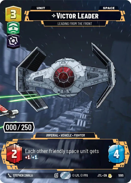 Victor Leader - Leading from the Front (Serialized) (1095) [Jump to Lightspeed] - Star Wars: Unlimited Single