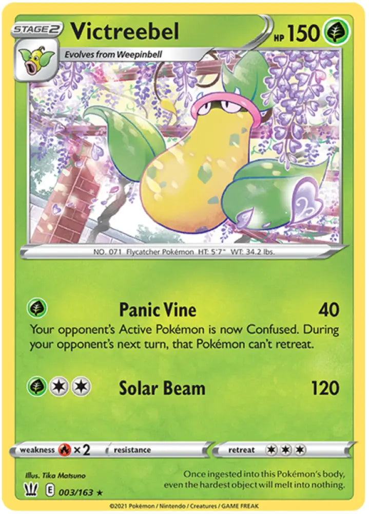 Victreebel (003/163) [Sword & Shield: Battle Styles] - Pokemon Single