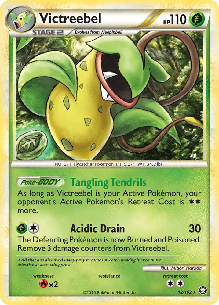 Victreebel (12/102) [HeartGold & SoulSilver: Triumphant] - Pokemon Single