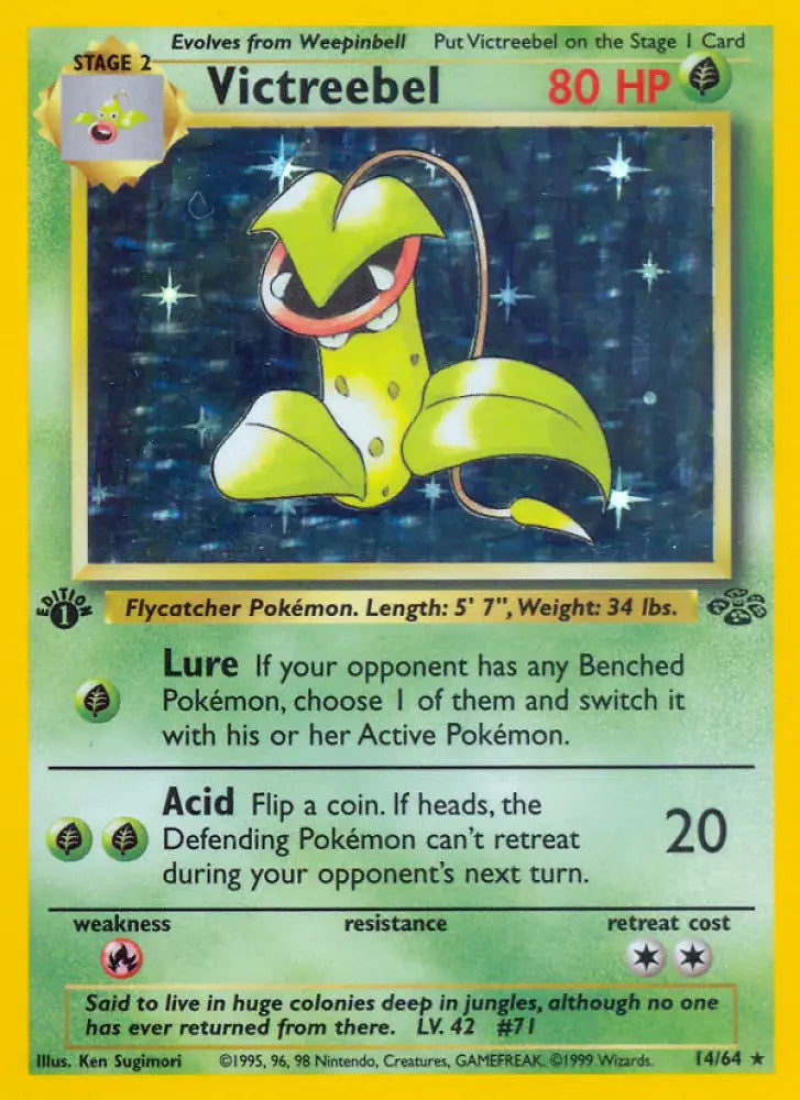 Victreebel (14/64) [Jungle 1st Edition] - Pokemon Single