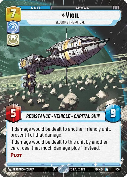 Vigil - Securing the Future (Hyperspace Foil) (806) [Secrets of Power]