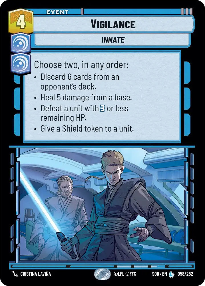 Vigilance (058/252) [Spark of Rebellion] - Star Wars: Unlimited Single