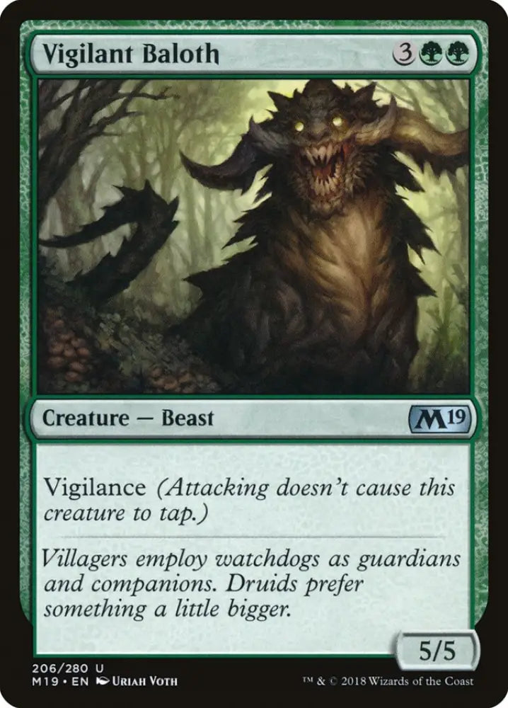 Vigilant Baloth [Core Set 2019] - MTG Single