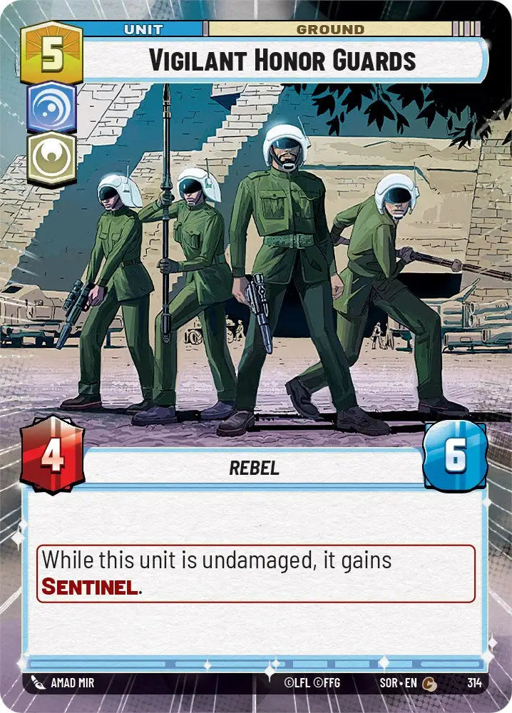 Vigilant Honor Guards (Hyperspace) (314) [Spark of Rebellion] - Star Wars: Unlimited Single
