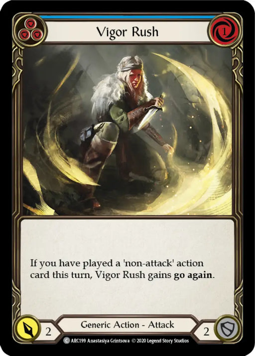 Vigor Rush (Blue) [Arcane Rising Unlimited] Unlimited Normal - Flesh And Blood Single