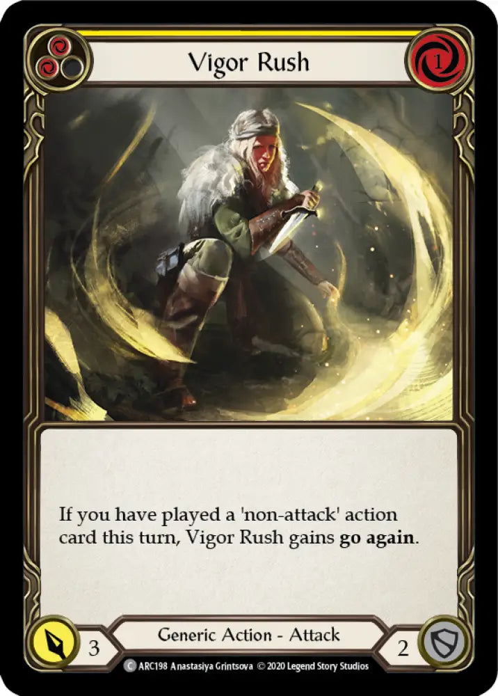 Vigor Rush (Yellow) [Arcane Rising Unlimited] Unlimited Normal - Flesh And Blood Single