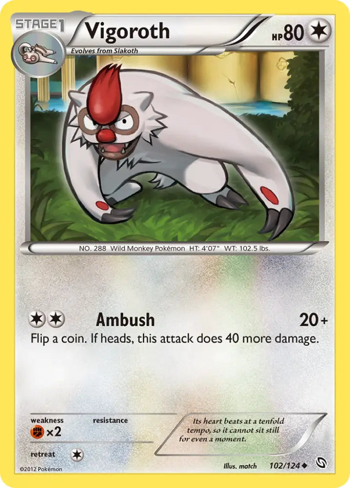 Vigoroth (102/124) [Black & White: Dragons Exalted] - Pokemon Single