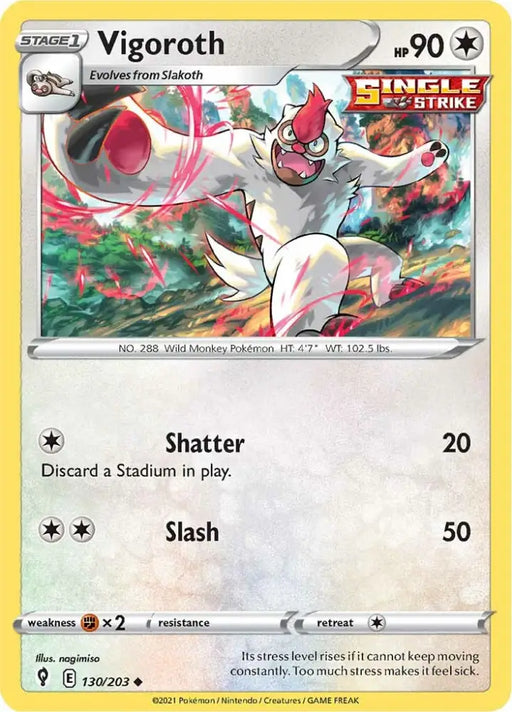 Vigoroth (130/203) [Sword & Shield: Evolving Skies] - Pokemon Single