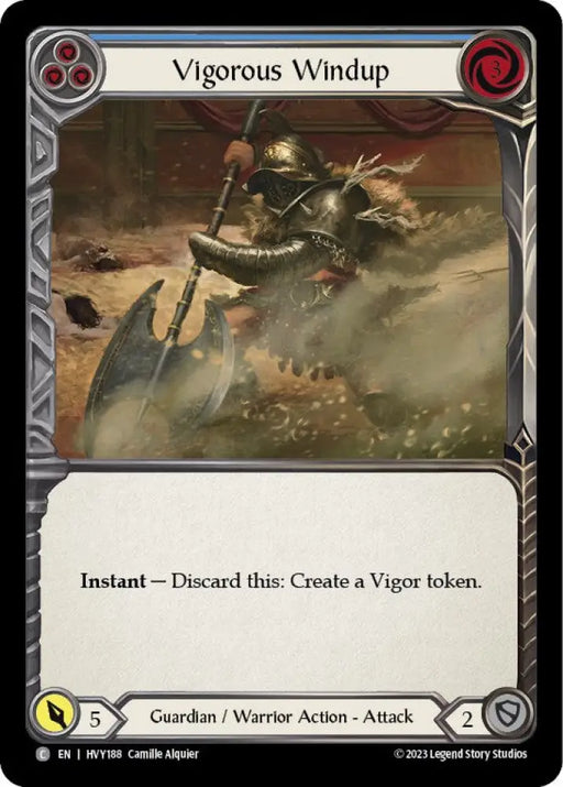 Vigorous Windup (Blue) [Heavy Hitters] Rainbow Foil - Flesh And Blood Single