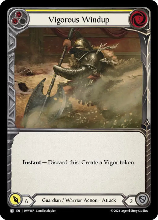Vigorous Windup (Yellow) [Heavy Hitters] Rainbow Foil - Flesh And Blood Single