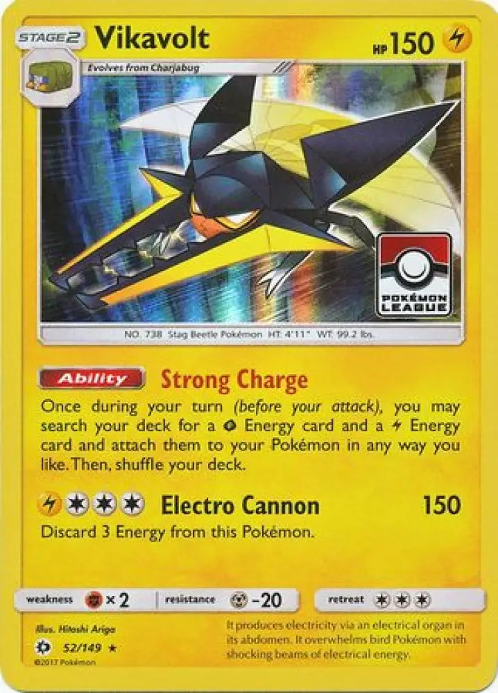 Vikavolt (52/149) (League Promo) [Sun & Moon: Base Set] - Pokemon Single