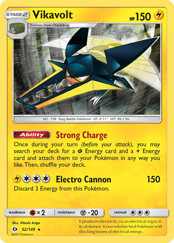 Vikavolt (52/149) [Sun & Moon: Base Set] - Pokemon Single