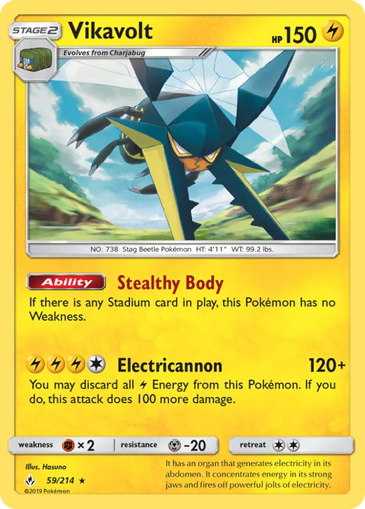 Vikavolt (59/214) [Sun & Moon: Unbroken Bonds] - Pokemon Single