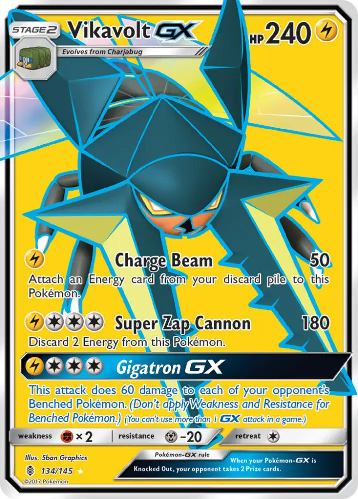 Vikavolt GX (134/145) [Sun & Moon: Guardians Rising] - Pokemon Single