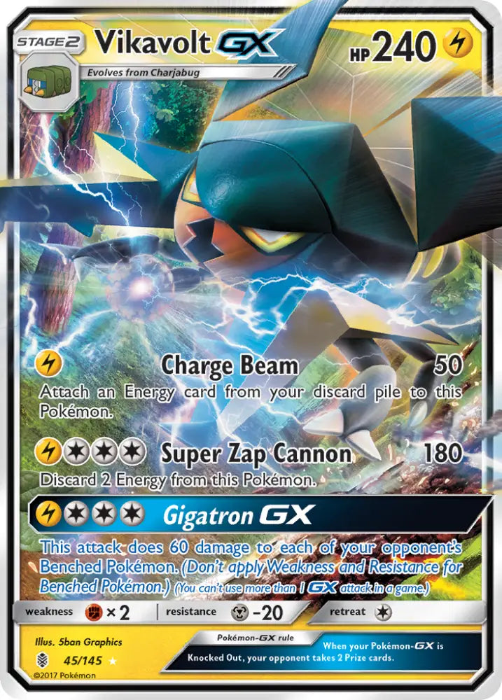 Vikavolt GX (45/145) [Sun & Moon: Guardians Rising] - Pokemon Single