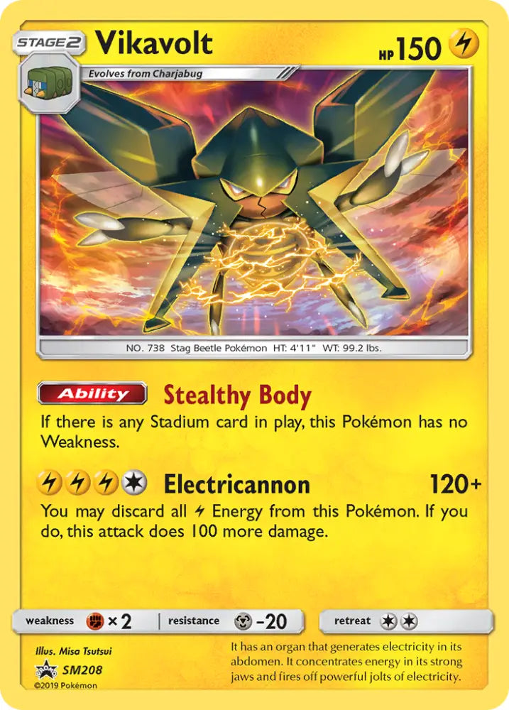 Vikavolt (SM208) [Sun & Moon: Black Star Promos] - Pokemon Single