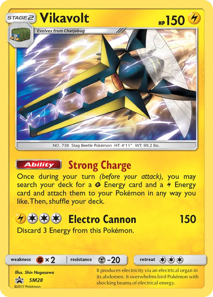 Vikavolt (SM28) [Sun & Moon: Black Star Promos] - Pokemon Single