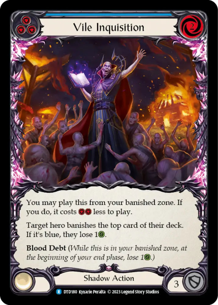 Vile Inquisition (Blue) [Dusk Till Dawn] Rainbow Foil - Flesh And Blood Single
