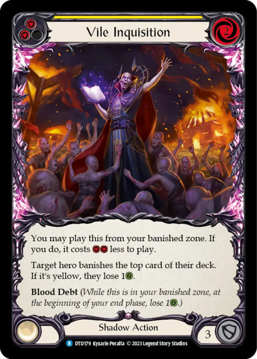 Vile Inquisition (Yellow) [Dusk Till Dawn] Rainbow Foil - Flesh And Blood Single