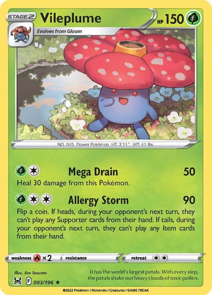 Vileplume (003/196) [Sword & Shield: Lost Origin] - Pokemon Single