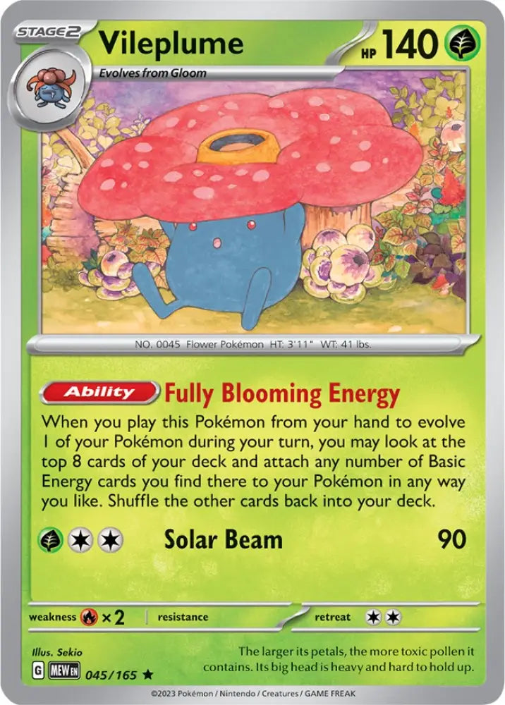 Vileplume (045/165) [Scarlet & Violet 151] - Pokemon Single