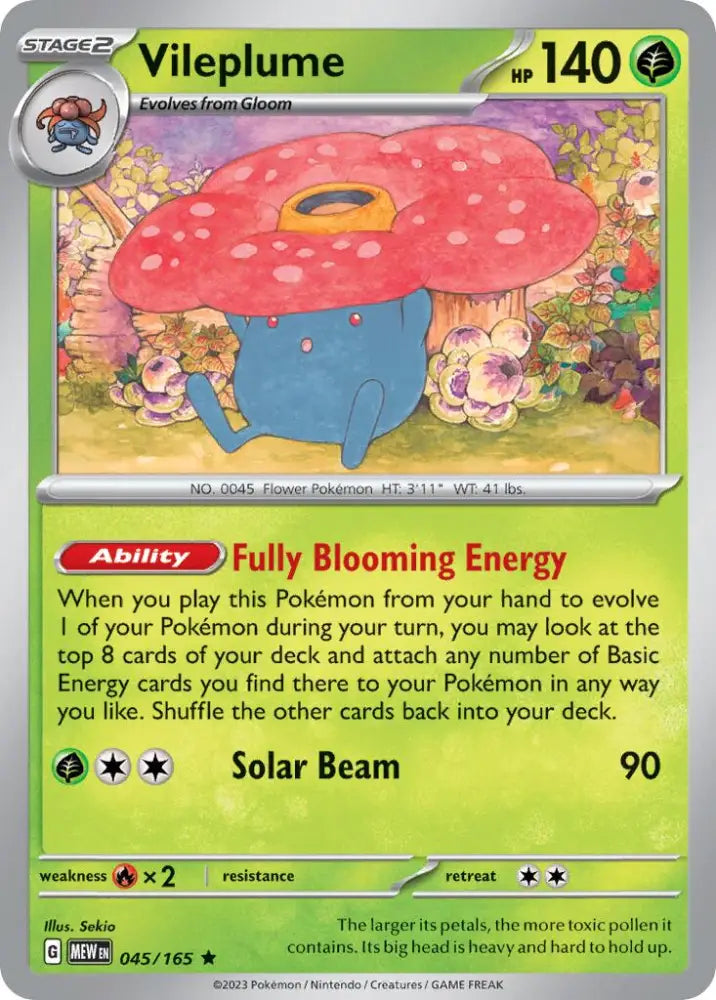 Vileplume (045/165) (Theme Deck Exclusive) [Scarlet & Violet 151] - Pokemon Single