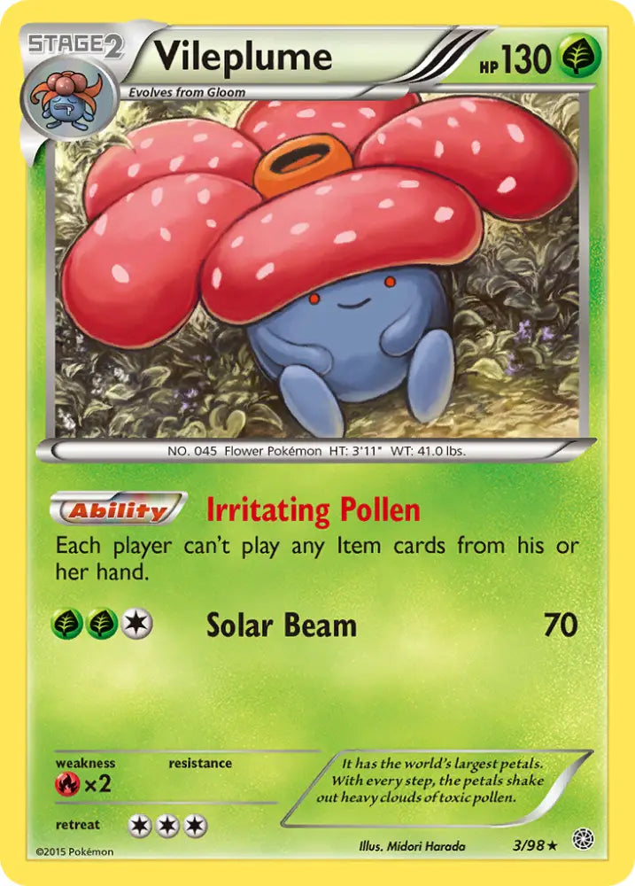 Vileplume (3/98) [XY: Ancient Origins] - Pokemon Single