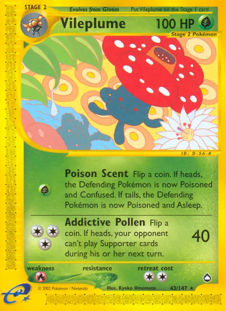 Vileplume (43/147) [Aquapolis] - Pokemon Single