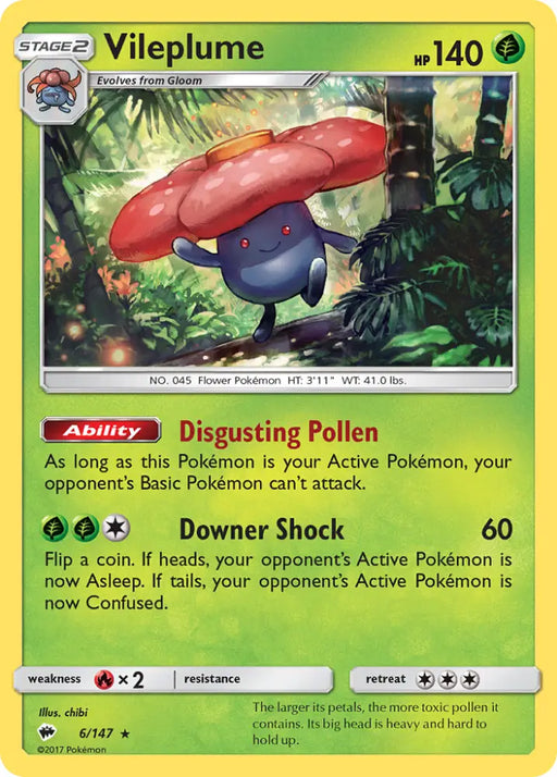 Vileplume (6/147) [Sun & Moon: Burning Shadows] - Pokemon Single