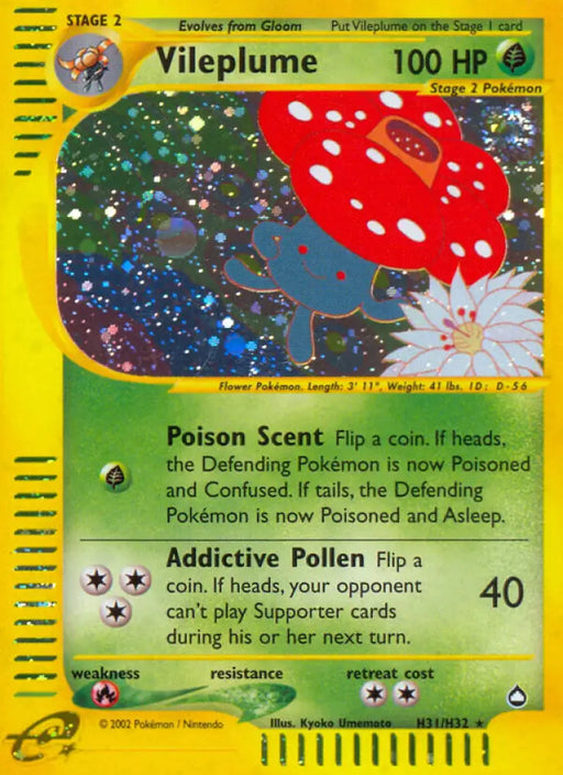 Vileplume (H31/H32) [Aquapolis] - Pokemon Single