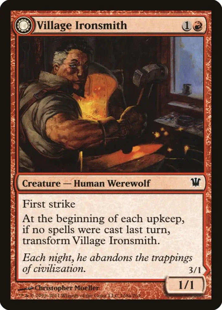 Village Ironsmith // Ironfang [Innistrad] - MTG Single