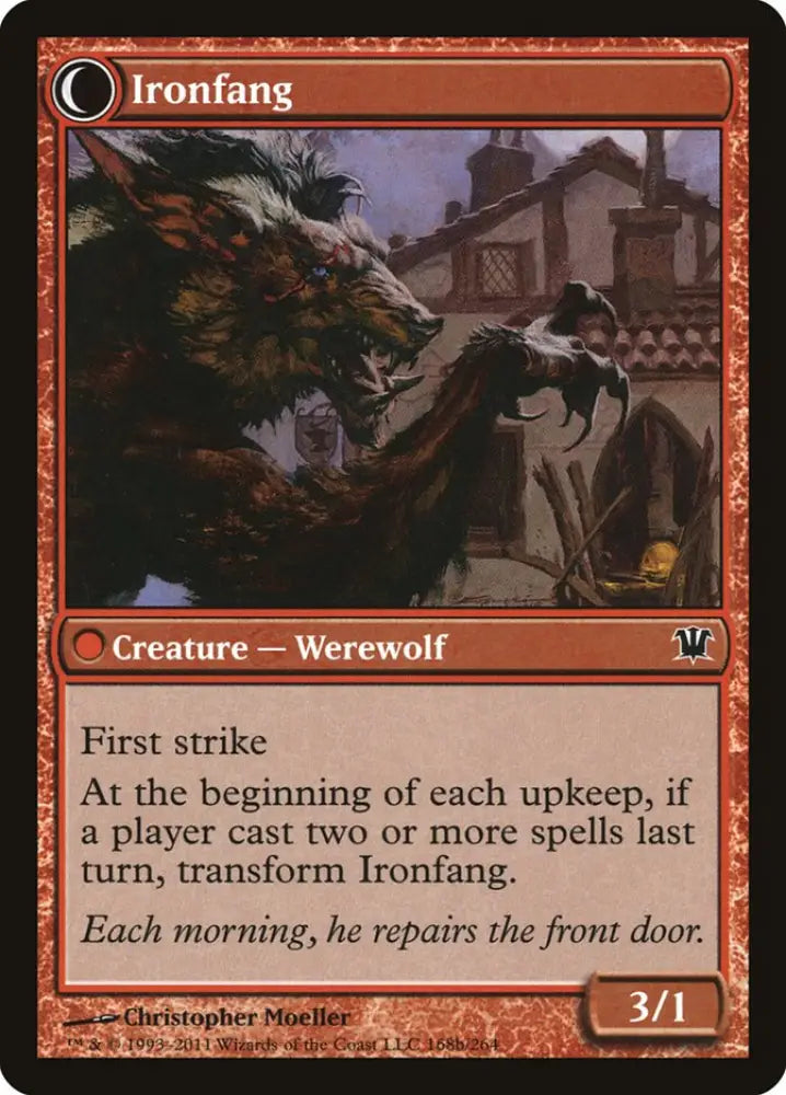 Village Ironsmith // Ironfang [Innistrad] - MTG Single