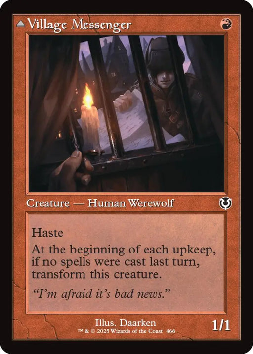 Village Messenger // Moonrise Intruder (Retro Frame) [Innistrad Remastered] - MTG Single