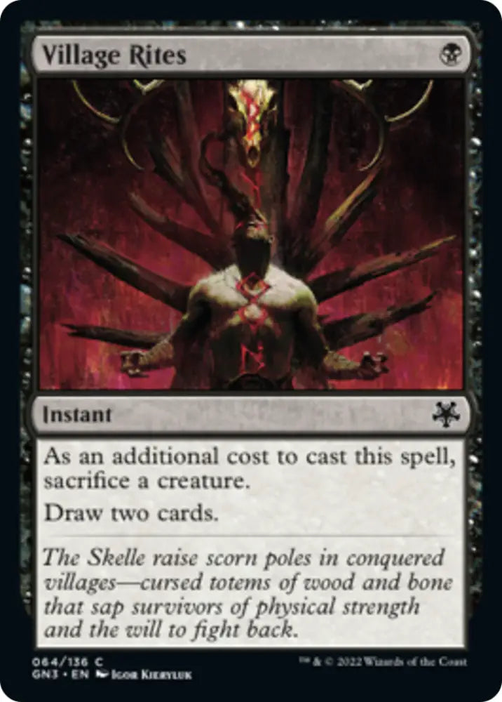 Village Rites [Game Night: Free-for-All] - MTG Single