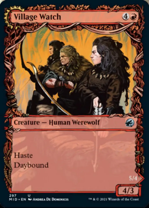 Village Watch // Village Reavers (Showcase Equinox) [Innistrad: Midnight Hunt] - MTG Single