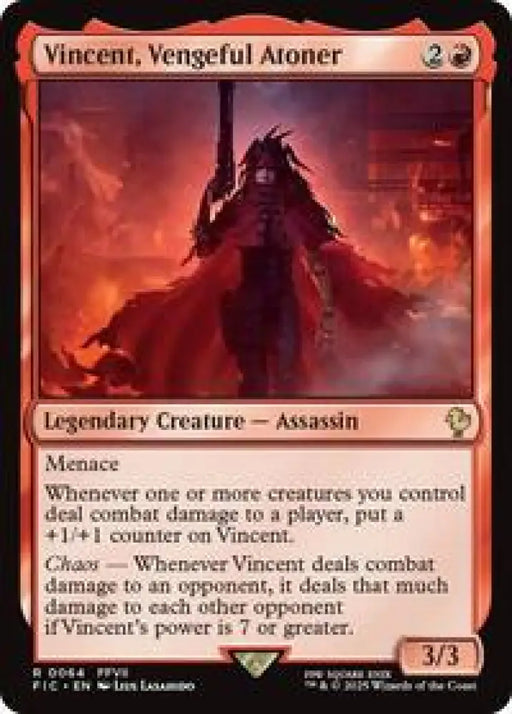 Vincent, Vengeful Atoner (Surge Foil) (64) [Final Fantasy Commander]