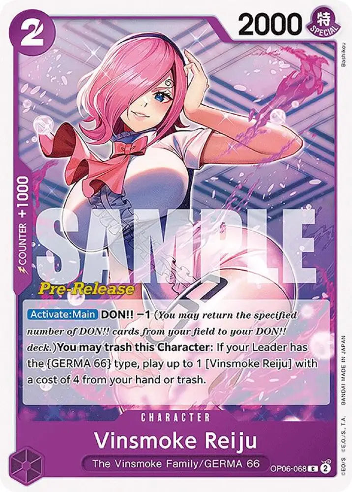 Vinsmoke Reiju (068) (OP06-068) [Wings of the Captain Pre-Release Cards]